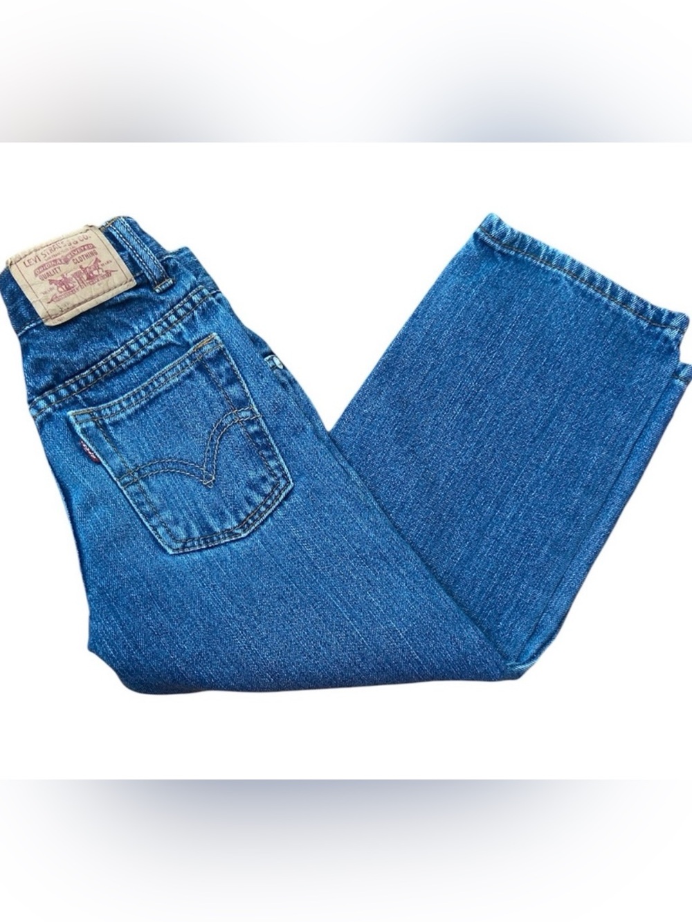Levi’s 569 Loose Fit Kids Jeans 100% Cotton Size 6 SLIM Adjustable Waist Nice!